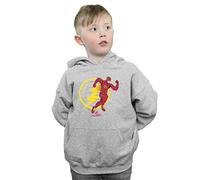 Absolute Cult DC Comics Boys The Flash Running Emblem Hoodie Sport Grey 9-11 Years