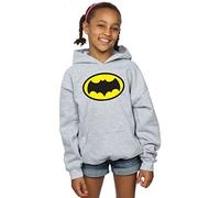 Absolute Cult DC Comics Girls Batman TV Series Logo Hoodie Sport Grey 7-8 Years