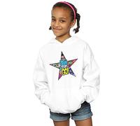 Absolute Cult DC Comics Girls Teen Titans Go Star Logo Hoodie White 9-11 Years