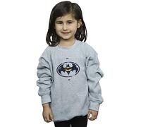 Absolute Cult DC Comics Girls The Flash Batman Metal Logo Sweatshirt Sport Grey 7-8 Years
