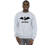 Absolute Cult DC Comics Men's Batman Black Stare Logo Sweatshirt Sport Grey Large