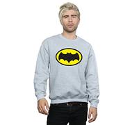 Absolute Cult DC Comics Men's Batman TV Series Logo Sweatshirt Sport Grey Medium