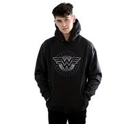 Absolute Cult DC Comics Men's Wonder Woman Star Shield Hoodie Black X-Large