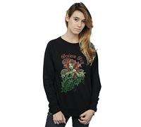 Absolute Cult DC Comics Women's Poison Ivy Paisley Sweatshirt Black XX-Large