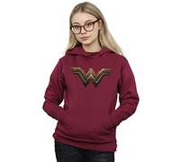 Absolute Cult DC Comics Women's Wonder Woman Logo Hoodie Burgundy X-Large