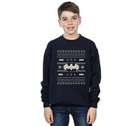 Absolute Cult DC Originals Boys Christmas Knit Batman Sweatshirt Navy Blue 12-13 years