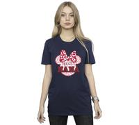 Absolute Cult Disney Women's Minnie Mouse Best Nana Boyfriend Fit T-Shirt Navy Blue Medium