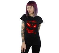 Absolute Cult Disturbed Women's Splat Face T-Shirt Black Small