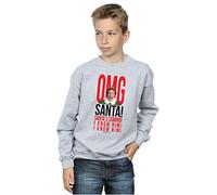 Elf Boys OMG Santa I Know Him Sweatshirt Sport Grey 12-13 Years