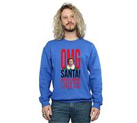 Absolute Cult Elf Men's OMG Santa I Know Him Sweatshirt Royal Blue XXXXX-Large