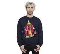 Absolute Cult Elf Men's Son Of A Nutcracker Sweatshirt Navy Blue Large