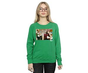 Absolute Cult Elf Women's Christmas Store Cheer Sweatshirt Irish Green Large