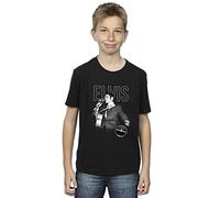 Absolute Cult Elvis Boys Logo Portrait T-Shirt Black 12-13 Years