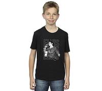 Absolute Cult Elvis Boys Triple Logo Portrait T-Shirt Black 7-8 Years
