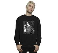 Absolute Cult Elvis Men's Logo Portrait Sweatshirt Black Medium