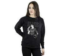 Absolute Cult Elvis Women's Logo Portrait Sweatshirt Black Small