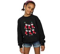 Absolute Cult Friends Girls Christmas Stockings Sweatshirt Black 12-13 Years