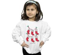 Absolute Cult Friends Girls Christmas Stockings Sweatshirt White 12-13 years