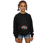 Absolute Cult Friends Girls Christmas Tree Lights Sweatshirt Black 12-13 Years