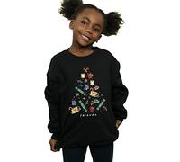 Absolute Cult Friends Girls Christmas Tree Sweatshirt Black 9-11 Years