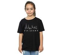 Absolute Cult Friends Girls Skyline Logo T-Shirt Black 7-8 Years