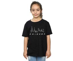 Absolute Cult Friends Girls Skyline Logo T-Shirt Black 9-11 Years