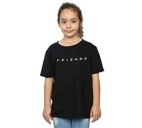 Absolute Cult Friends Girls Text Logo T-Shirt Black 12-13 Years
