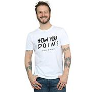 Absolute Cult Friends Men's How You Doin? T-Shirt White Medium
