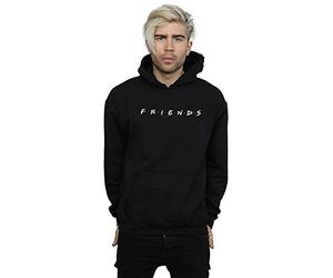 Absolute Cult Friends Men's Text Logo Hoodie Black Medium