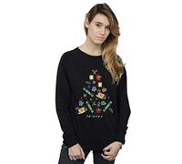 Absolute Cult Friends Women's Christmas Tree Sweatshirt Black Small