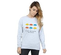 Absolute Cult Friends Women's Coloured Umbrellas Sweatshirt Sport Grey Medium