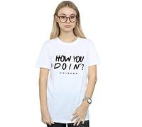 Absolute Cult Friends Women's How You Doin? Boyfriend Fit T-Shirt White Large