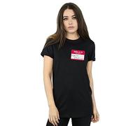 Absolute Cult Friends Women's Regina Phalange Name Tag Boyfriend Fit T-Shirt Black Large