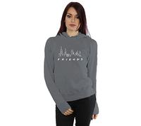 Absolute Cult Friends Women's Skyline Logo Hoodie Dark Heather Grey X-Large