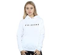 Absolute Cult Friends Women's Text Logo Hoodie White Small