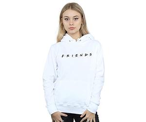 Absolute Cult Friends Women's Text Logo Hoodie White X-Large