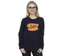 Absolute Cult Gilmore Girls Women's Luke's Logo Sweatshirt Navy Blue Small