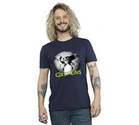 Absolute Cult Gremlins Men's Scared Green T-Shirt Navy Blue Medium