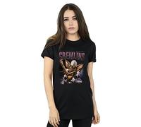 Absolute Cult Gremlins Women's Spike Montage Boyfriend Fit T-Shirt Black X-Large