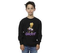 Absolute Cult Guardians of The Galaxy Boys Groot Casette Sweatshirt Black 9-11 Years