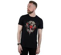 Absolute Cult Guns N Roses Men's Bleeding Heart T-Shirt Black Large