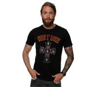 Absolute Cult Guns N Roses Men's Bleeding Heart T-Shirt Black XX-Large