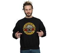 Absolute Cult Guns N Roses Men's Vintage Bullet Logo Sweatshirt Black XXXX-Large
