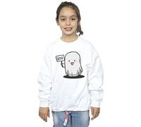 Absolute Cult Halloween Girls Ghost Boo Sweatshirt White 12-13 years