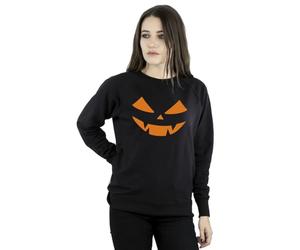Absolute Cult Halloween Women's Pumpkin Face Sweatshirt Black Large