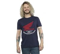 Absolute Cult Honda Men's JT Racing Banner T-Shirt Navy Blue Medium
