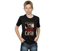 Absolute Cult Johnny Cash Boys Man in Black Photo T-Shirt Black 7-8 Years