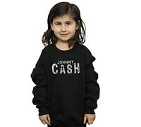 Absolute Cult Johnny Cash Girls Star Name Sweatshirt Black 9-11 Years