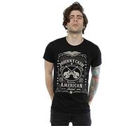 Absolute Cult Johnny Cash Men's American Rebel T-Shirt X-Large Black
