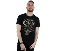 Absolute Cult Johnny Cash Men's Country Wings T-Shirt Black Large